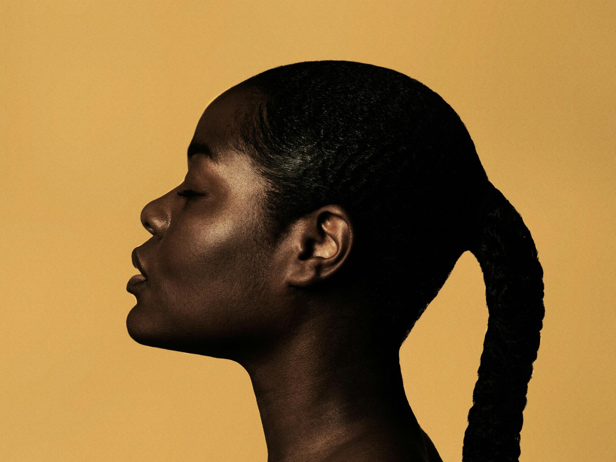Profile of black woman.